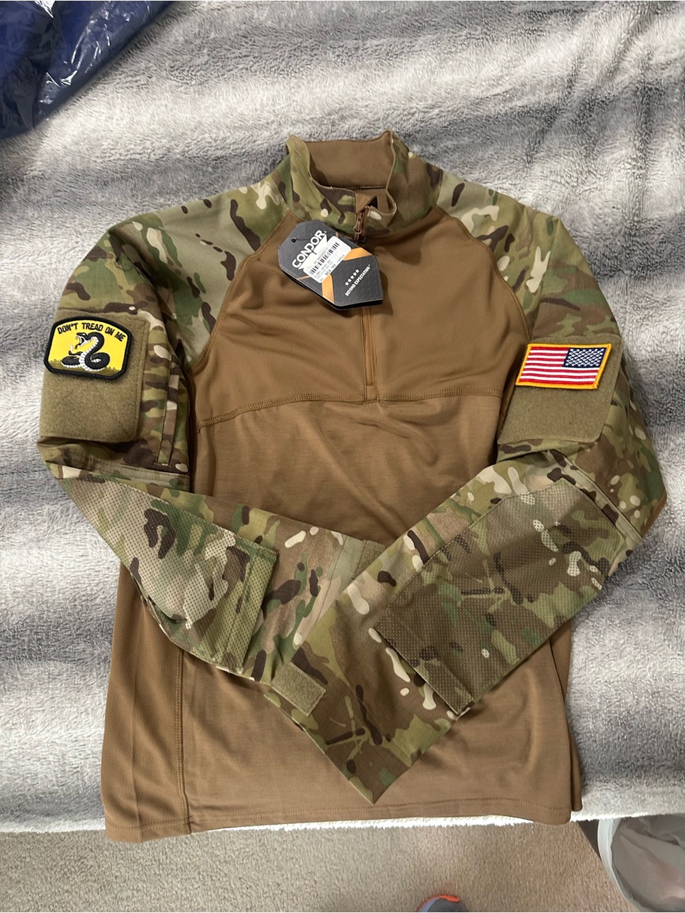 Condor Men's Coyote Brown Tactical Field Shirt with Multicam Sleeves
